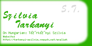 szilvia tarkanyi business card